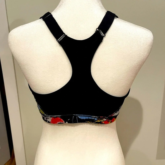 ABS by Allen Schwartz | Black & Peach Graffiti Sports Bra Size Medium - Picture 5 of 9